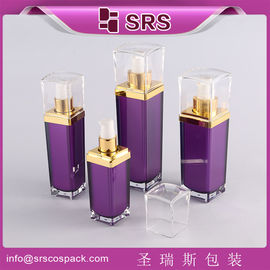 China SRS Manufacturer wholesale acrylic square shape empty pump container with transparent lid supplier