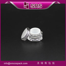 China J060 white diamond shape cosmetic jarmanufacturer supplier
