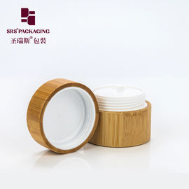 China luxury organic natural bamboo lid empty cream cosmetic plastic jar 30ml supplier